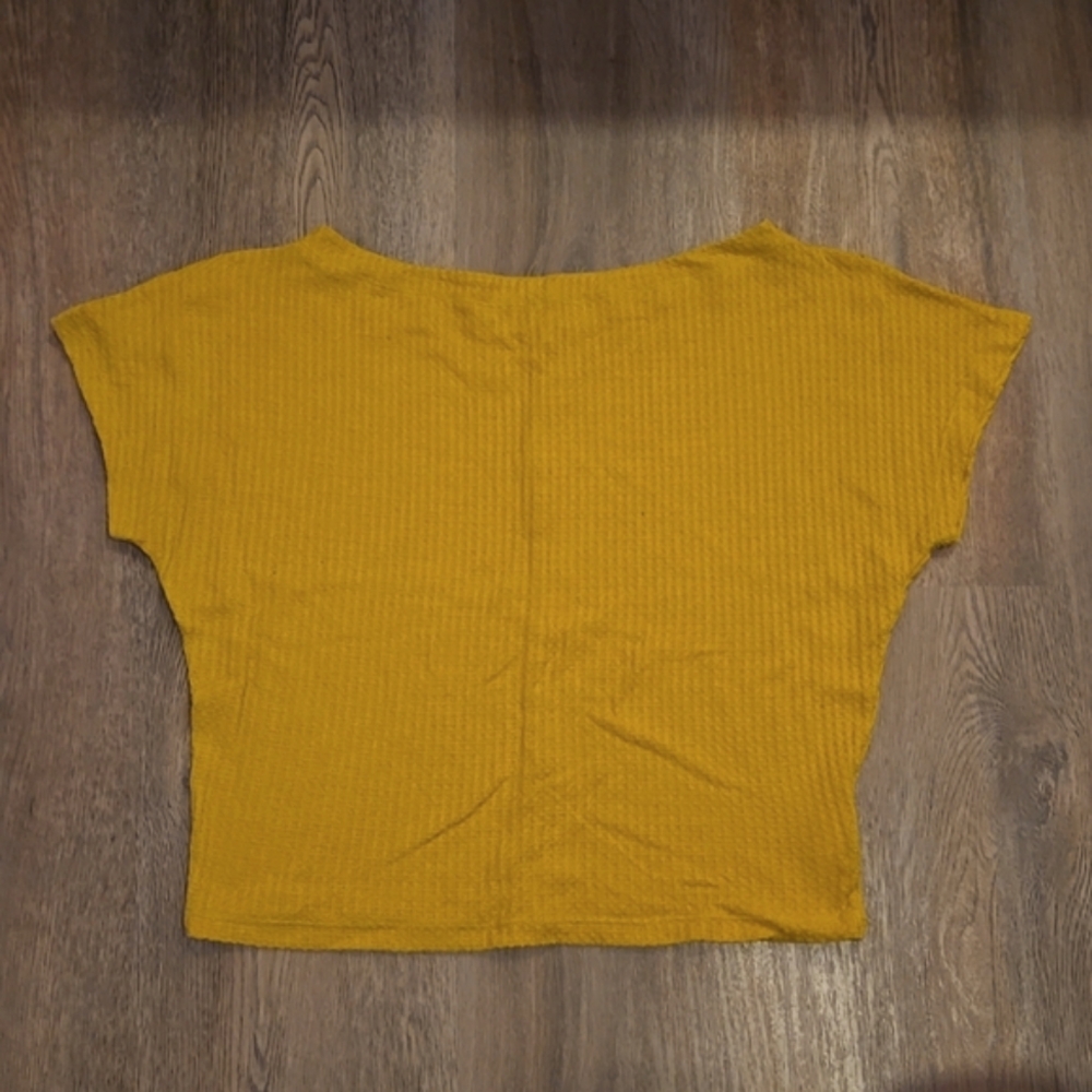 Express Yellow Waffle T-shirt